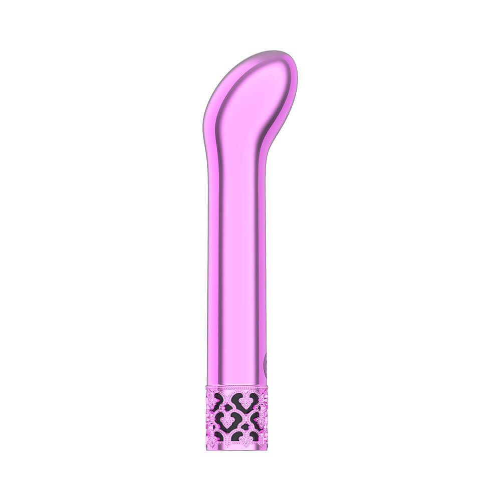 Royal Gems Jewel Rechargeable Curved ABS Bullet Vibrator Pink