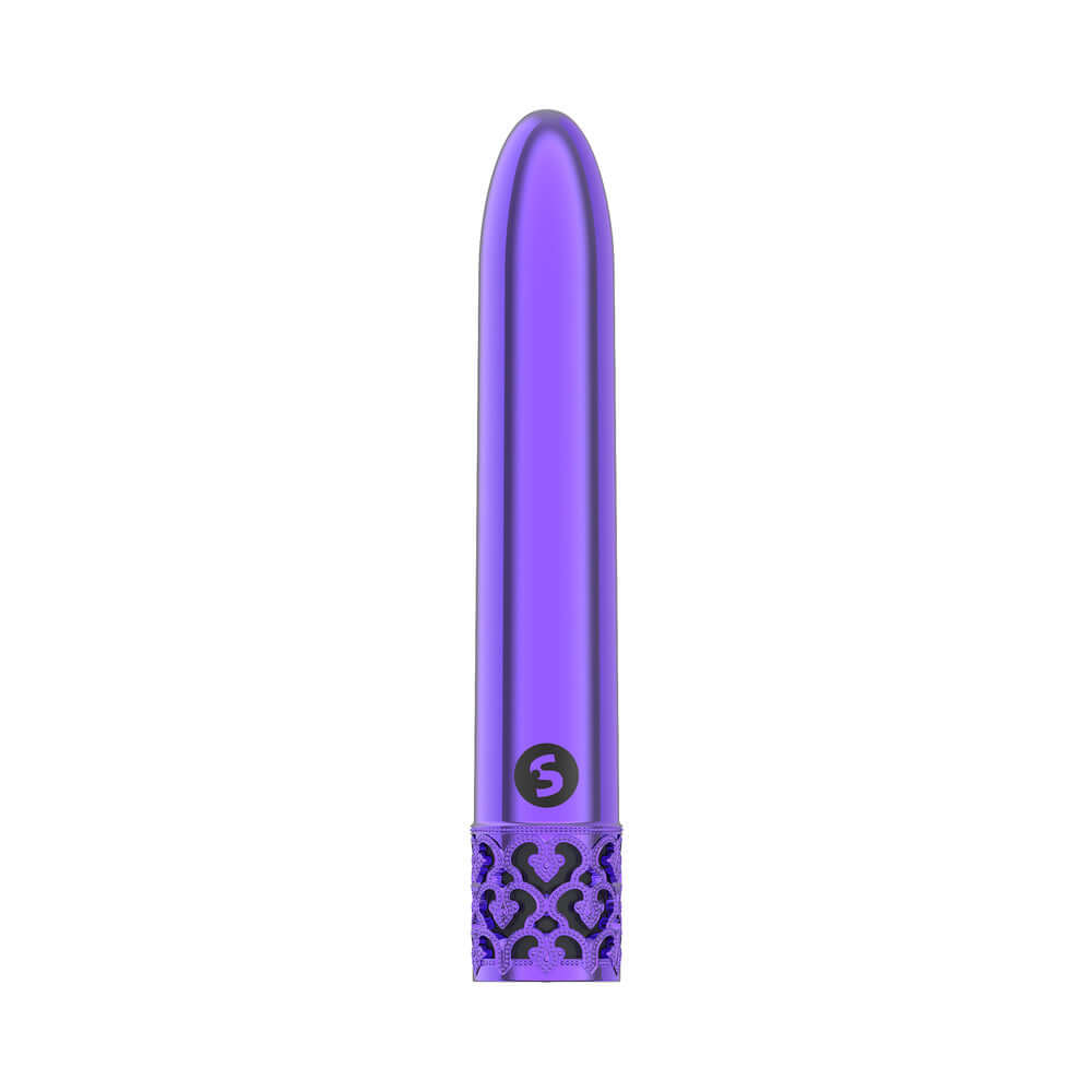 Royal Gems Shiny Rechargeable ABS Bullet Vibrator Purple