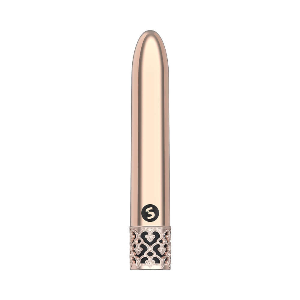 Royal Gems Shiny Rechargeable ABS Bullet Vibrator Rose Gold