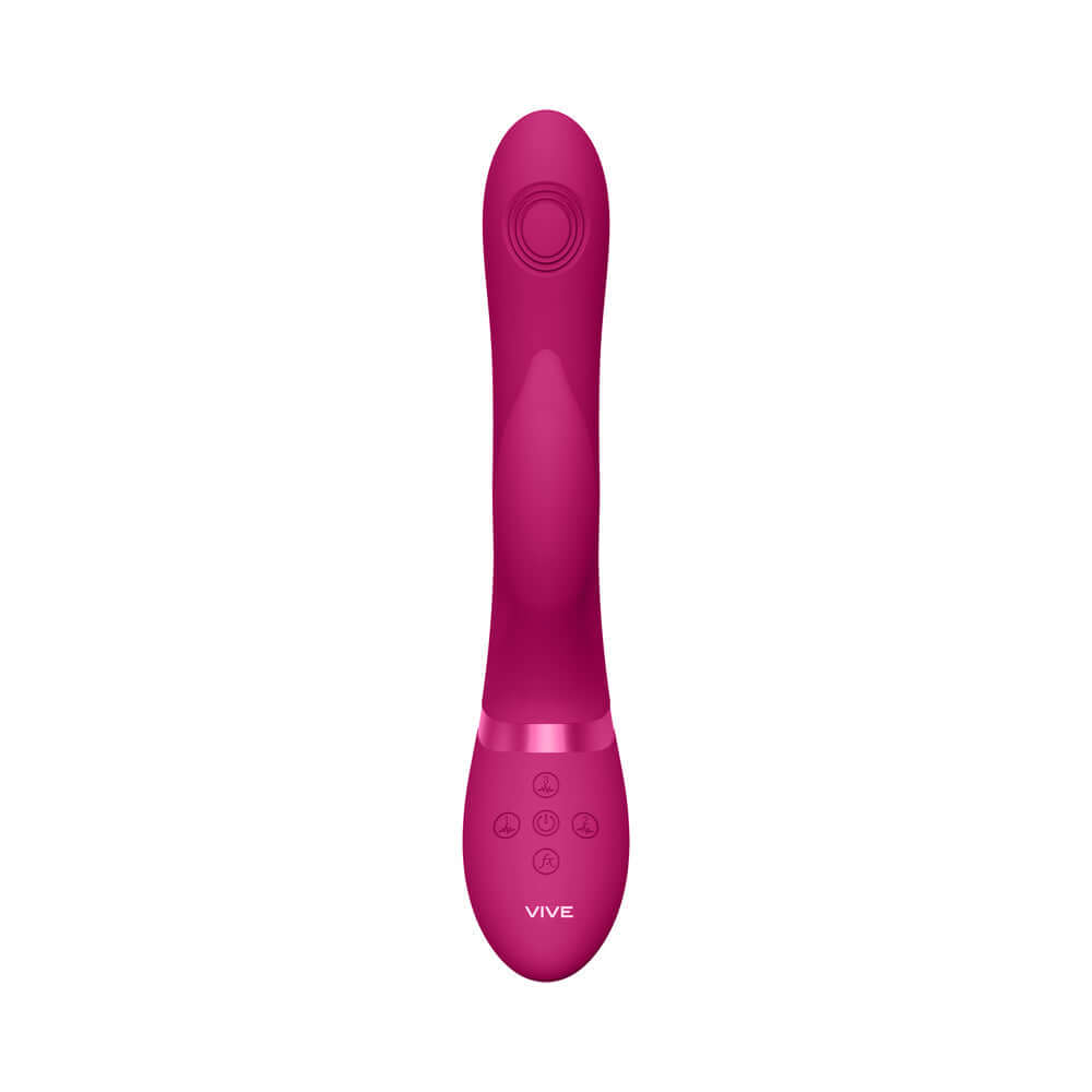 VIVE AIMI Rechargeable Swinging Pulse-Wave Silicone Rabbit Vibrator Pink