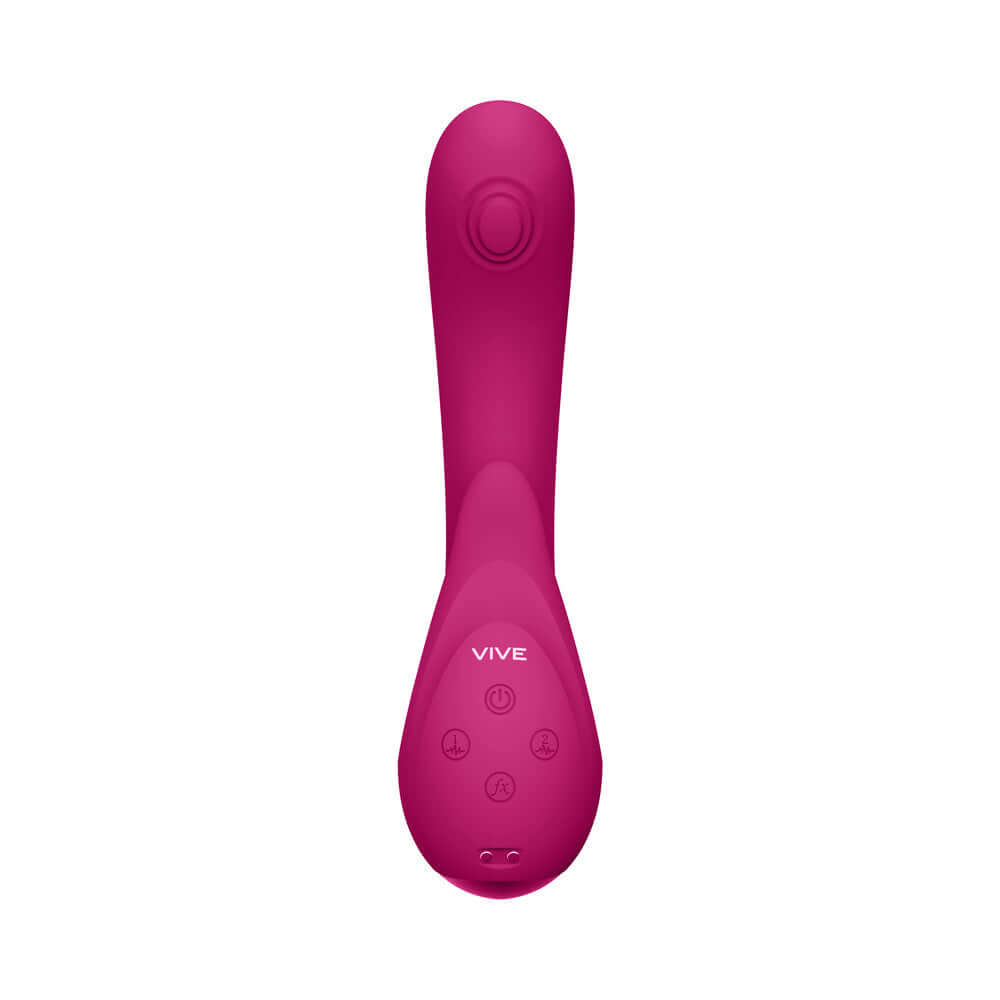 VIVE MIKI Rechargeable Pulse Wave & Flickering Dual Stimulation G-Spot Vibrator Pink