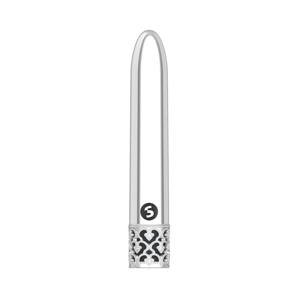 Royal Gems Shiny Rechargeable 10-Speed Bullet Vibrator Silver