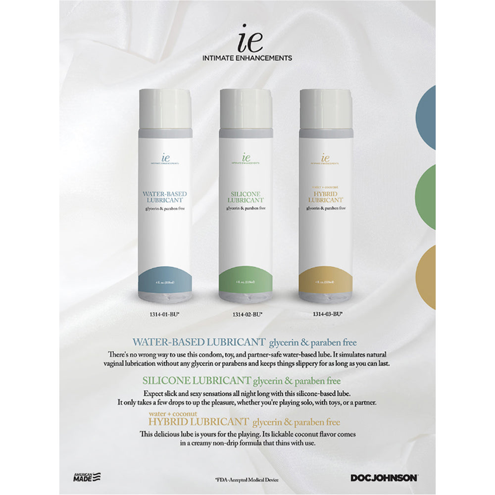 Intimate Enhancements Water & Coconut Hybrid Lubricant 4 oz.