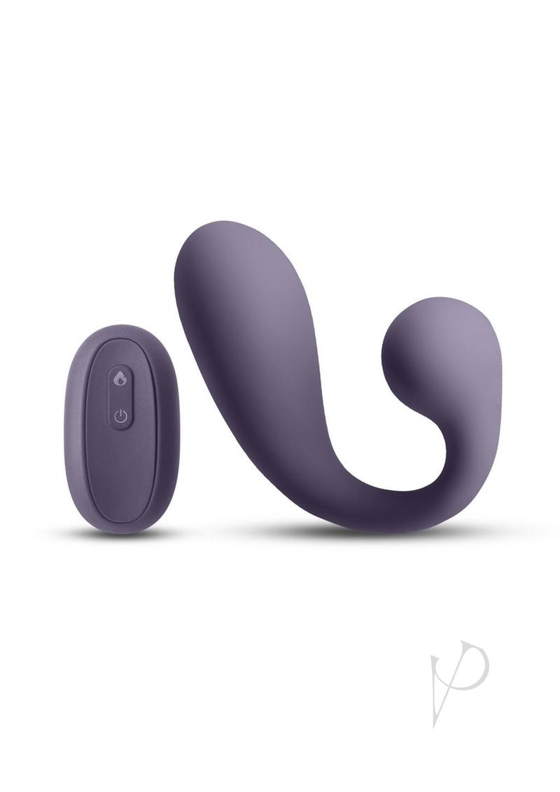 Secrets Maple Silicone G-Spot Warming Vibrator Purple with remote, crafted from premium silicone for pleasure.