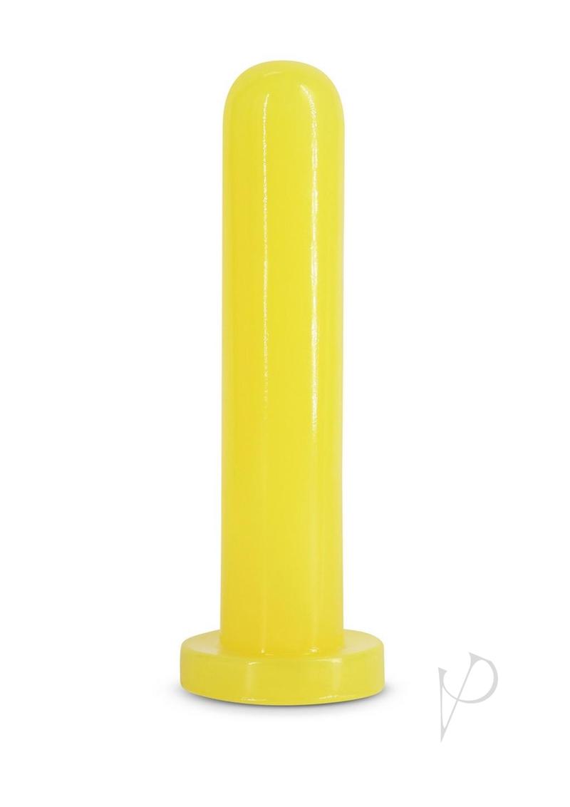 Firefly Thrill Glow in The Dark Dildo Large Yellow, bright yellow dildo that glows in the dark for versatile pleasure.