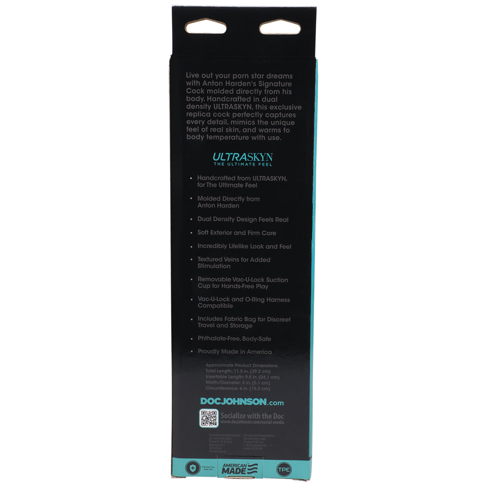 Signature Cocks Anton Harden 11 inches ULTRASKYN Cock with Removable Vac-U-Lock Suction Cup