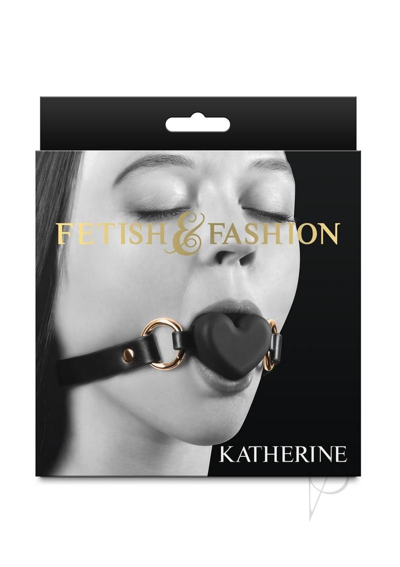 Fetish and Fashion Katherine Silicone Ball Gag Black showcased on a model with closed eyes and sleek design.