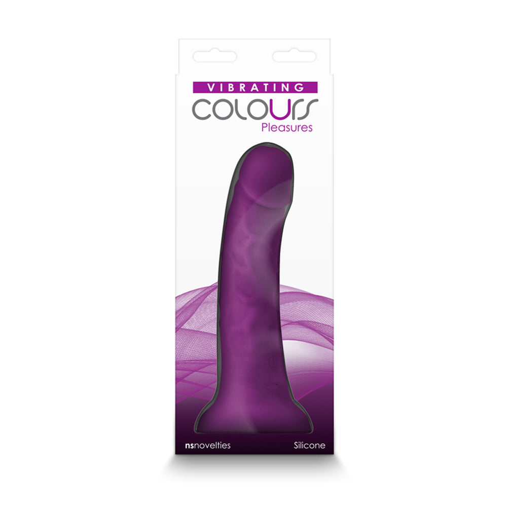 Colours Pleasures 7 inches Vibrating Dildo Purple