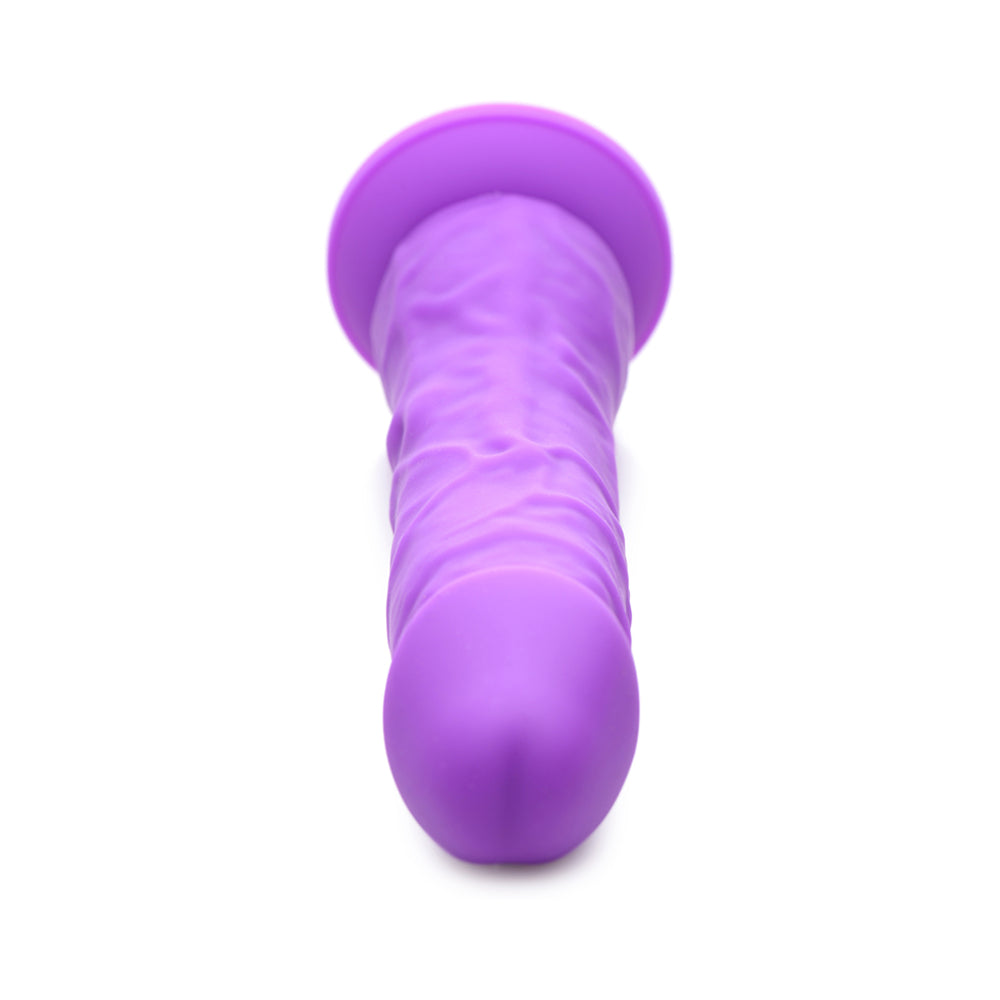 Curve Toys Lollicock 7 inches Silicone Dildo with Suction Cup Grape