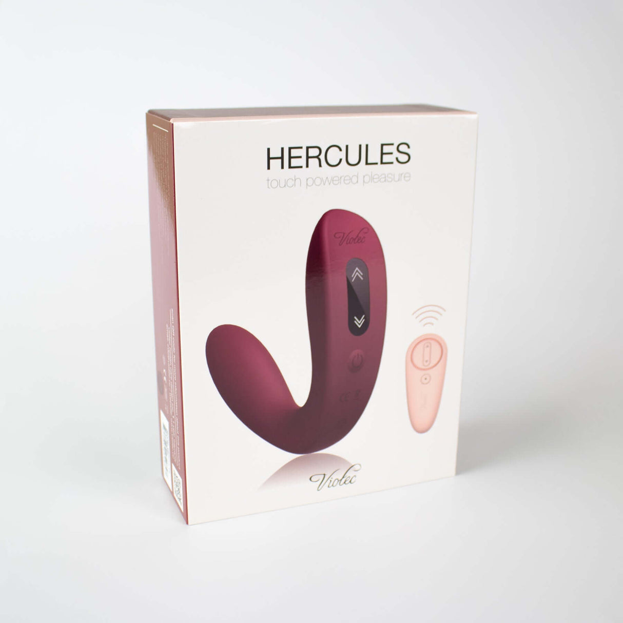 Hercules Remote C-Shape Vibrating Plug Wine Red