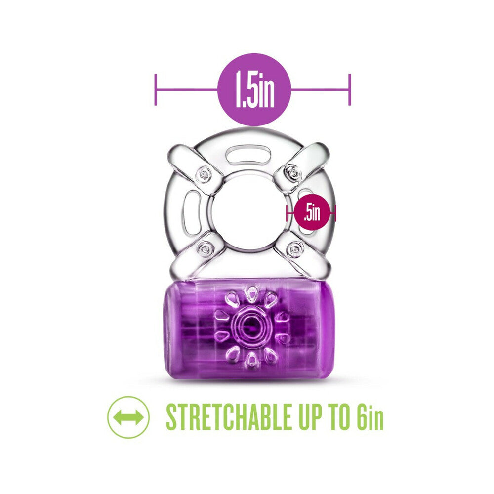 Blush Play with Me One Night Stand Vibrating C-Ring Purple
