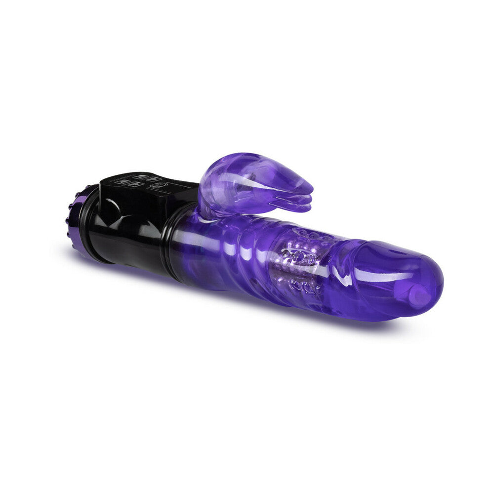 Sexy Things Flutter Rabbit Dual Stimulation Vibrator Purple with dual-action design for internal and external pleasure.