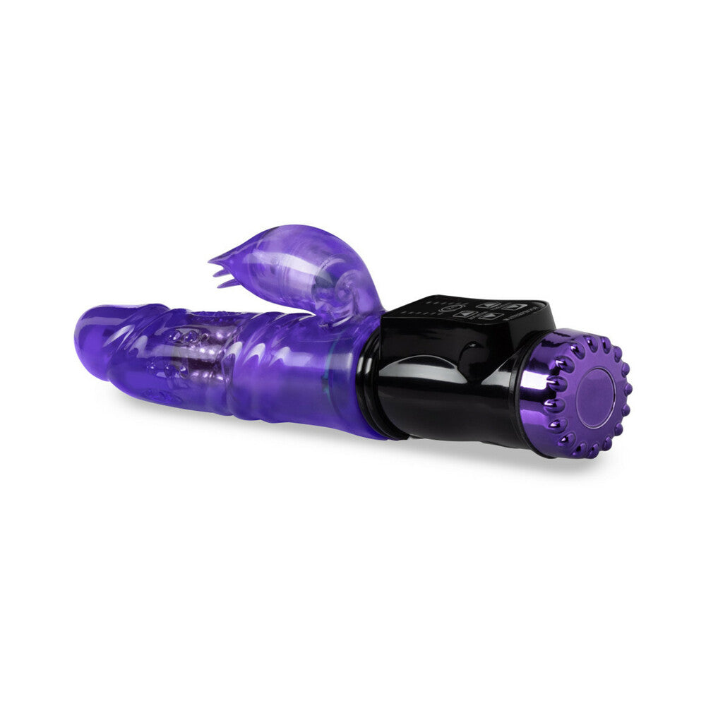 Sexy Things Flutter Rabbit Dual Stimulation Vibrator Purple with rotating beads and dual stimulation features.