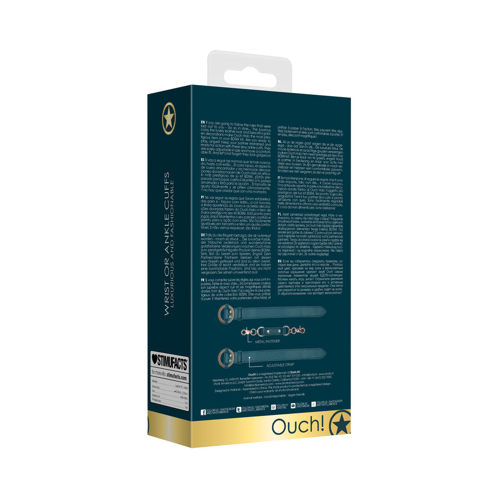 Ouch! Halo Adjustable Ringed Wrist or Ankle Cuffs Green