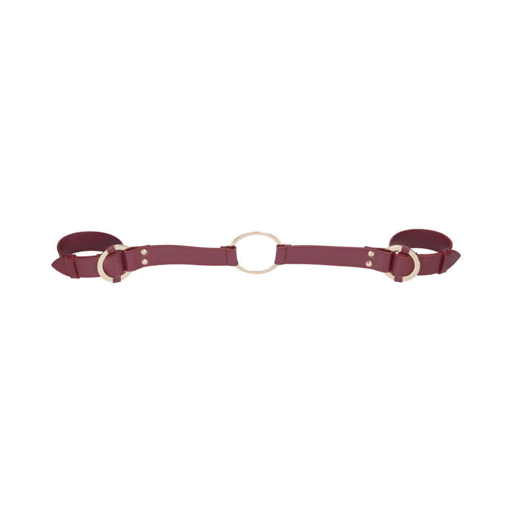 Ouch! Halo Ringed Handcuffs With Connector Burgundy