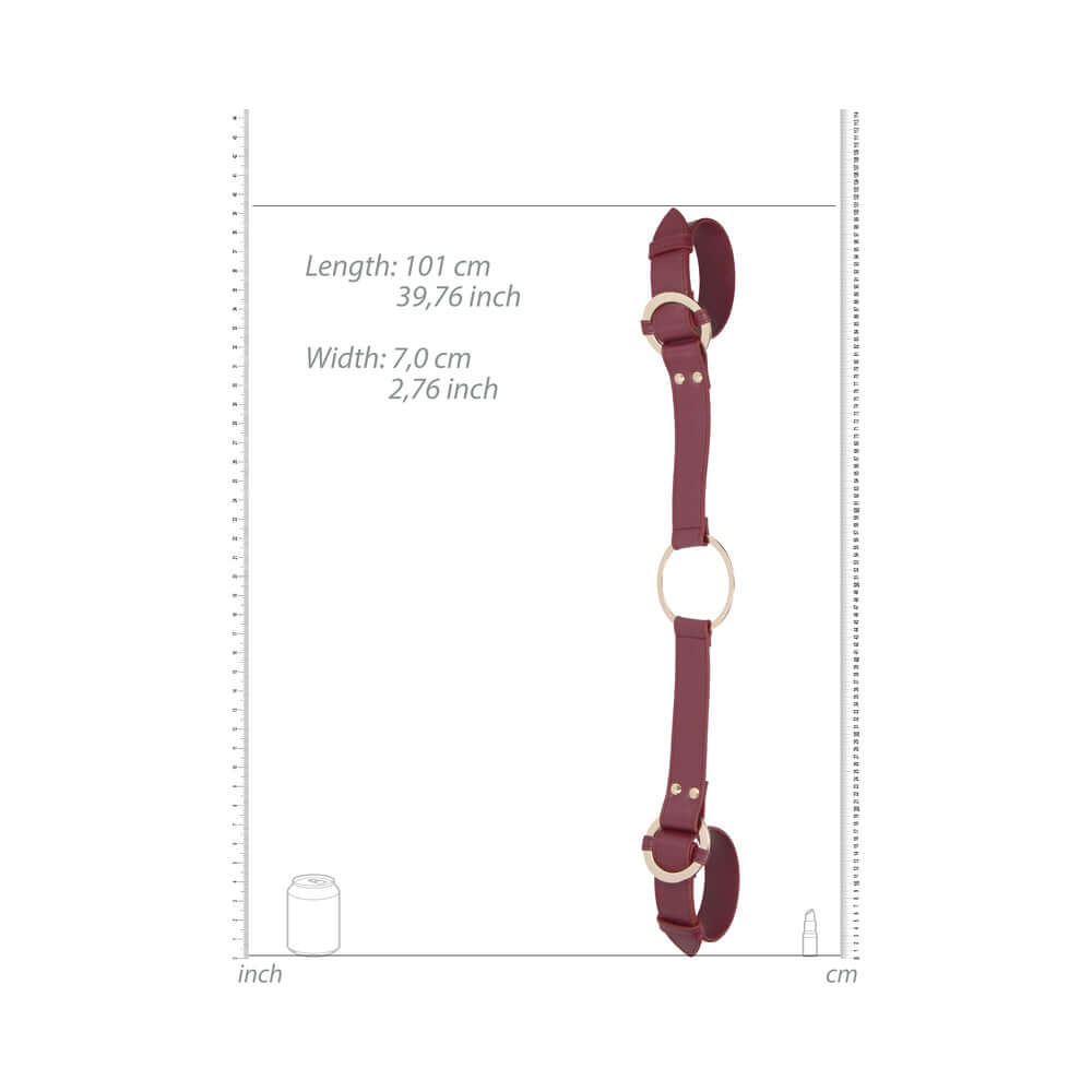 Ouch! Halo Ringed Handcuffs With Connector Burgundy