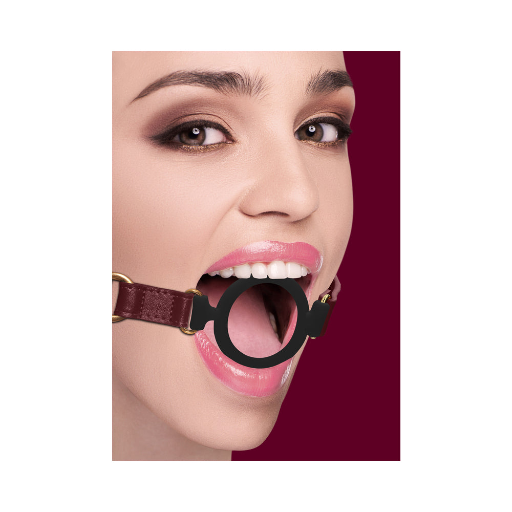 Ouch! Halo Adjustable Silicone Ring Gag Burgundy