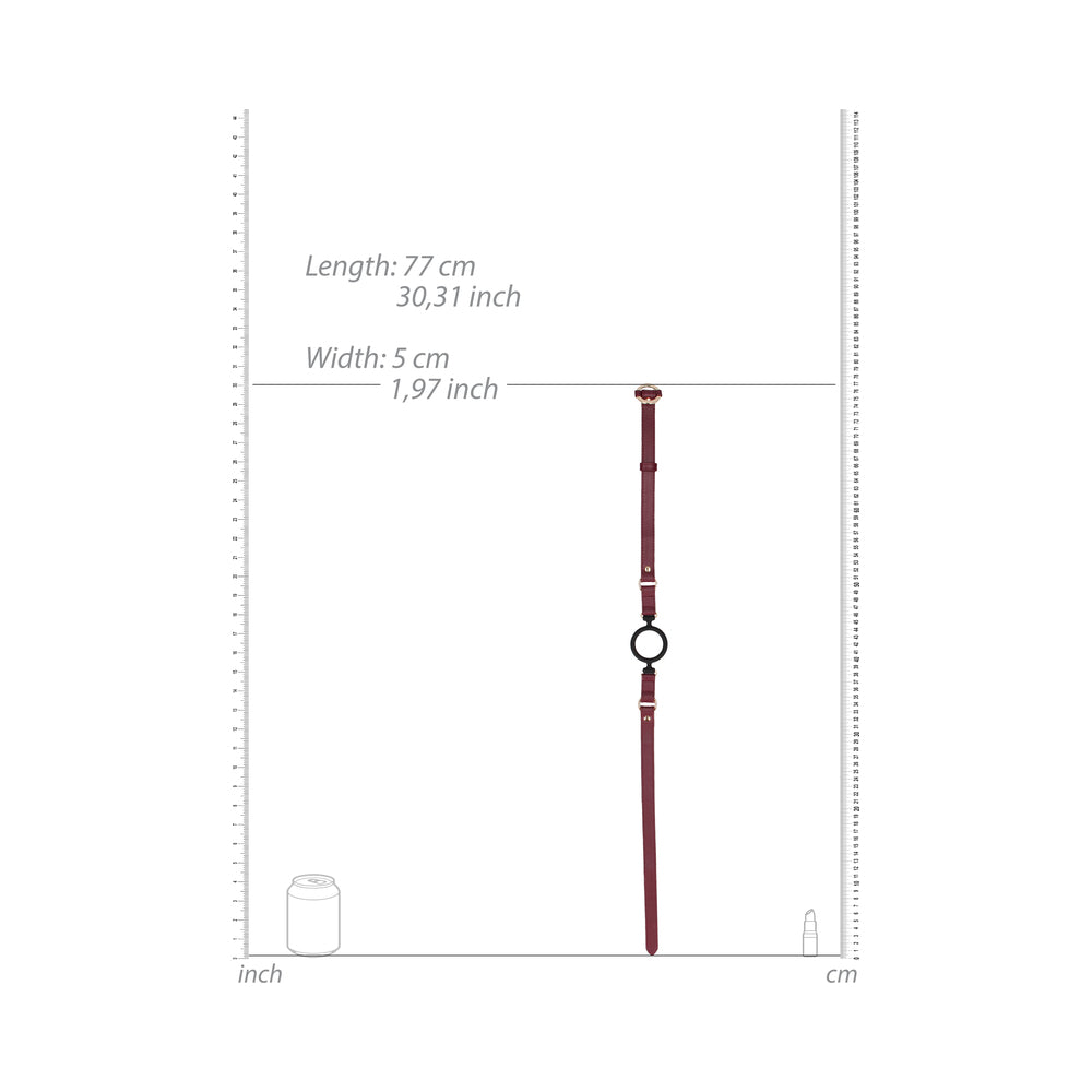 Ouch! Halo Adjustable Silicone Ring Gag Burgundy