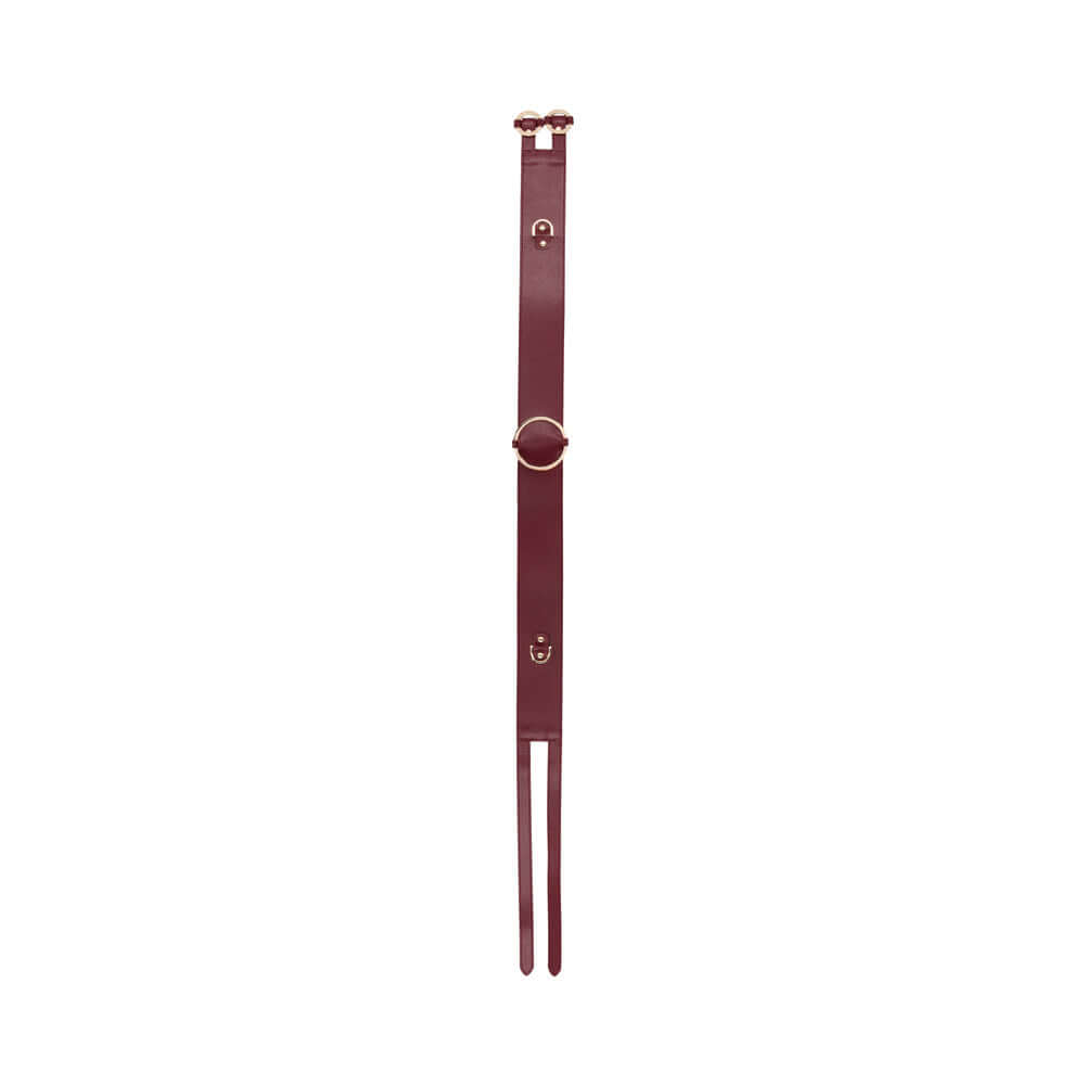 Ouch! Halo Ringed Waist Restraint Belt Burgundy S/M