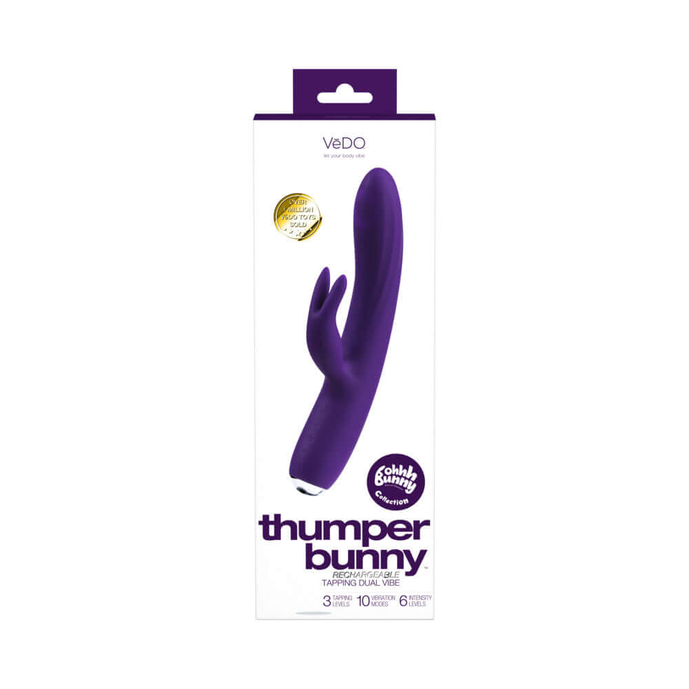 VeDO Thumper Bunny Rechargeable Dual Vibe Deep Purple