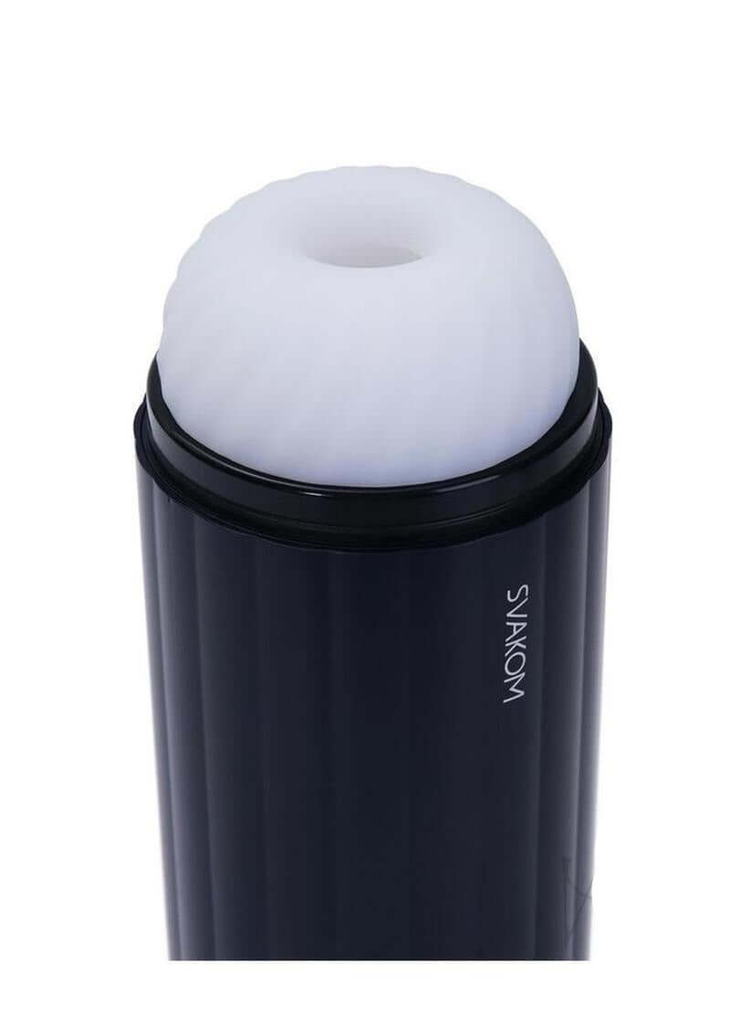 Svakom Sam Neo 2 App Control Masturbator Blue with a textured sleeve for enhanced pleasure.
