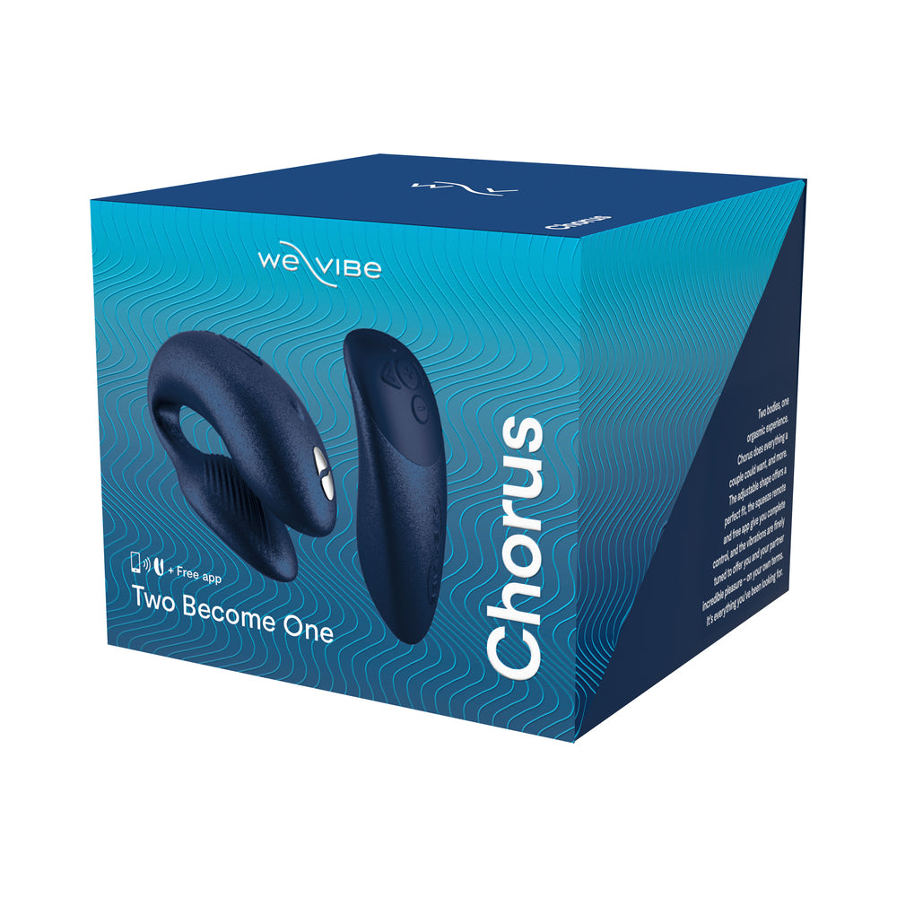 We-Vibe Chorus Couples Massager Cosmic Blue product packaging box view.