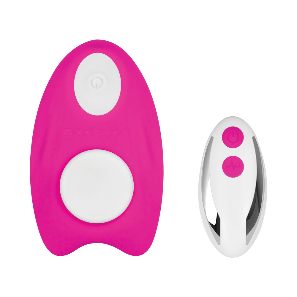 Gender X Under The Radar Remote Controlled Underwear Vibrator with remote and magnetic attachment.