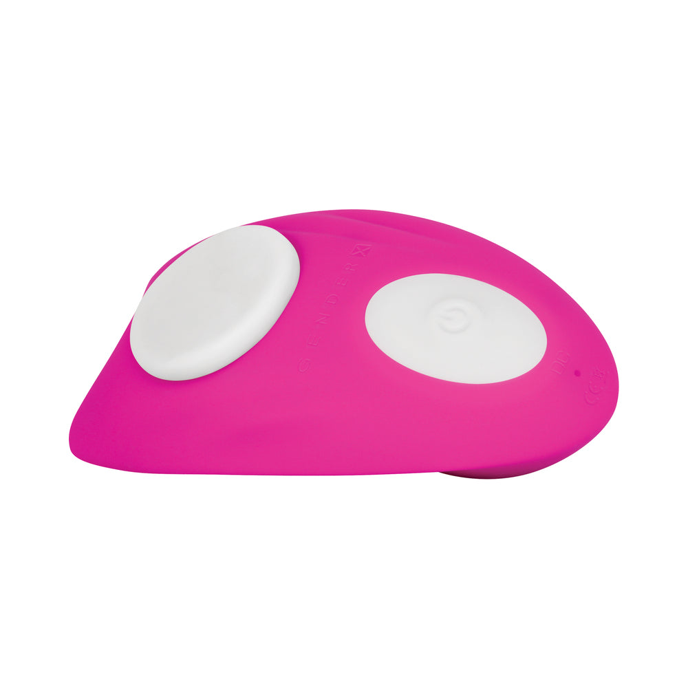 Gender X Under The Radar Remote Controlled Underwear Vibrator in pink with easy-to-use controls.