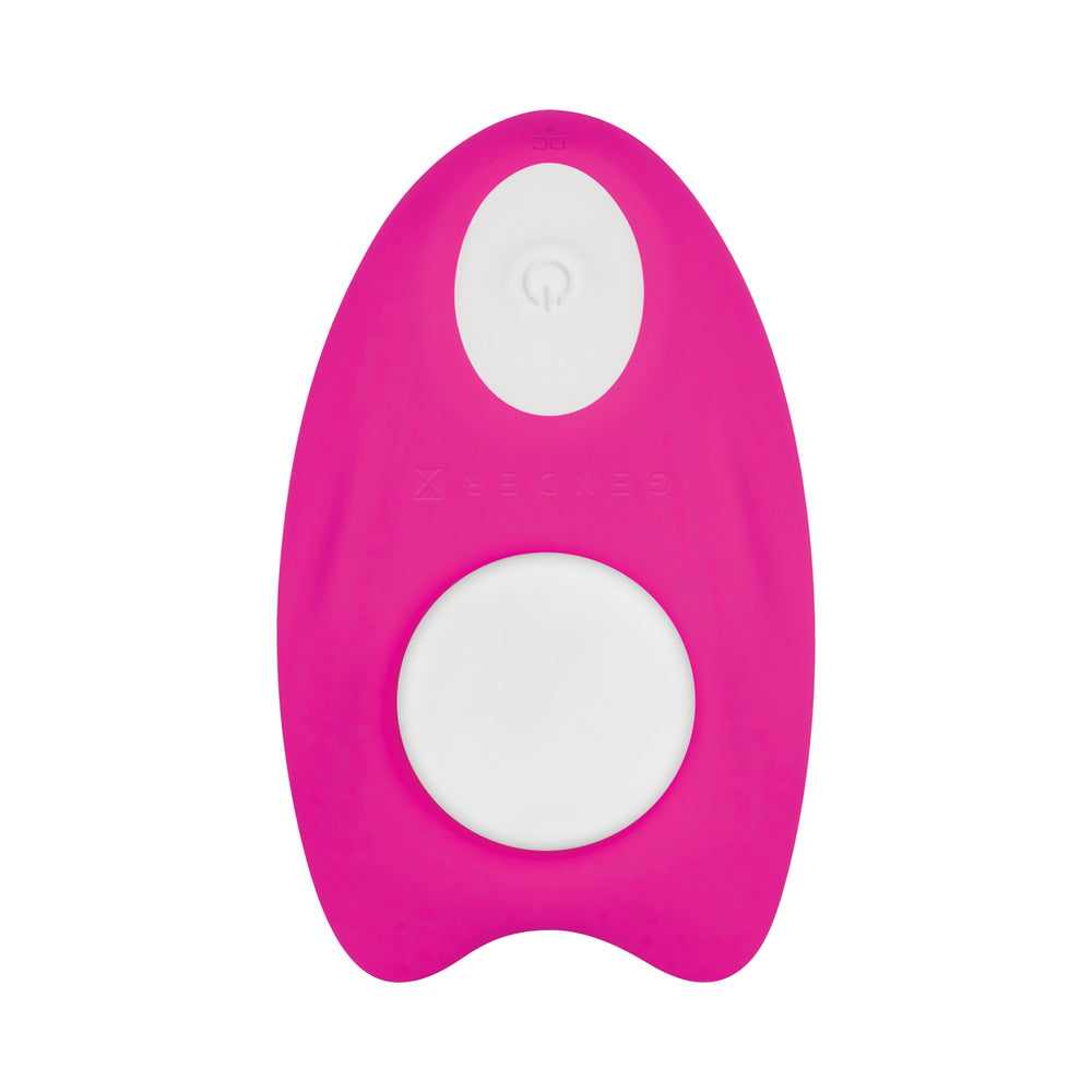 Gender X Under The Radar Remote Controlled Underwear Vibrator in bright pink with a user-friendly design.