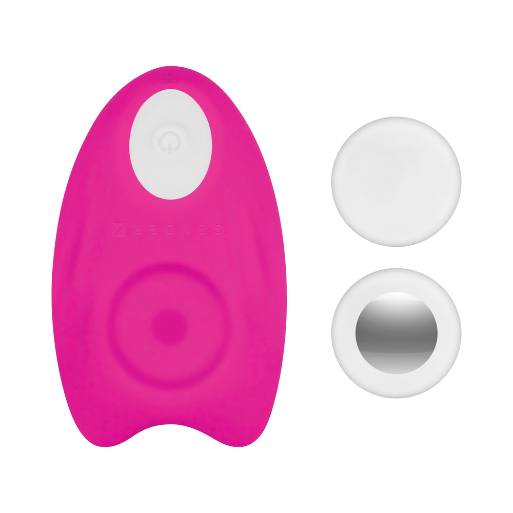 Gender X Under The Radar Remote Controlled Underwear Vibrator with magnetic attachments in pink color