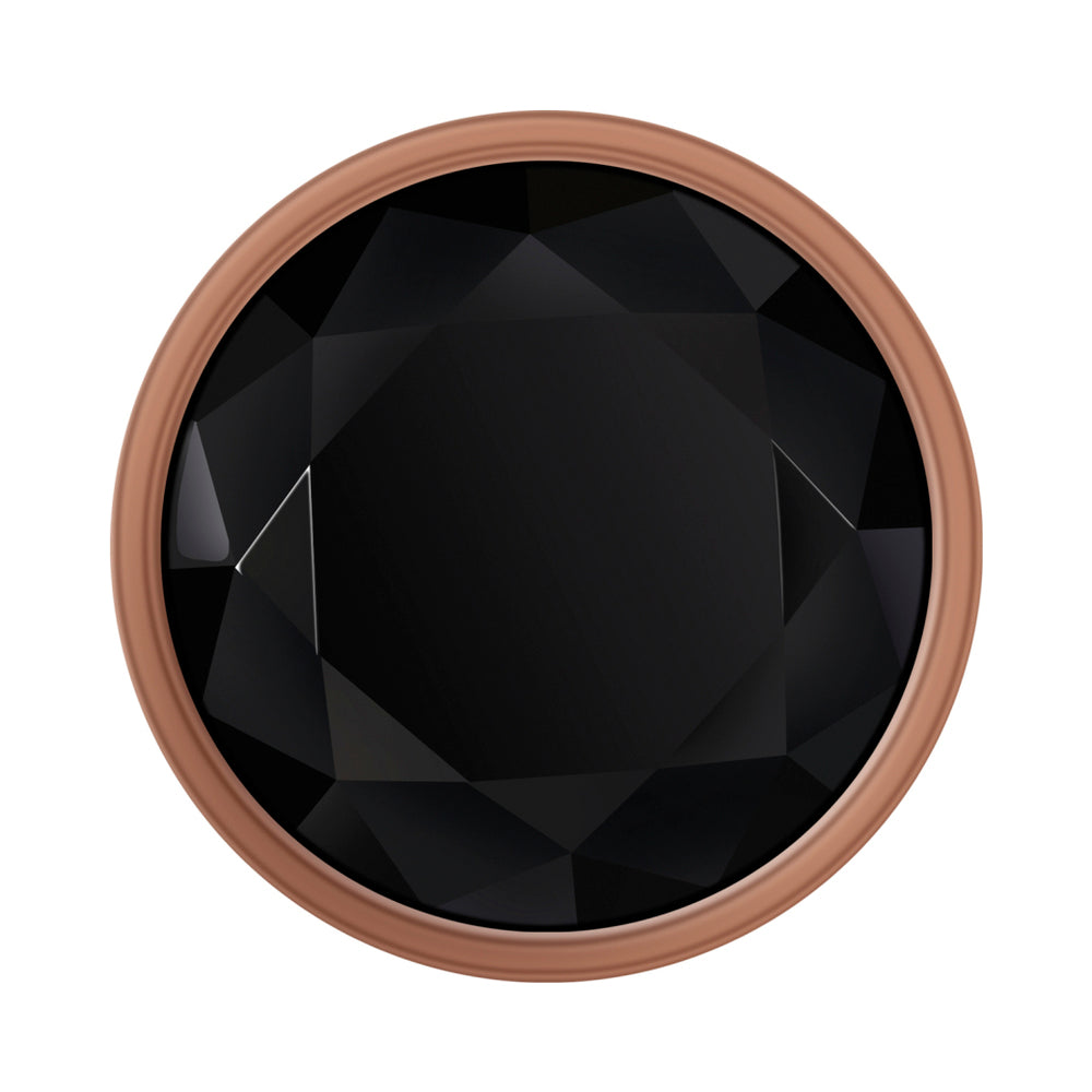 Gender X Gold Digger Rose Gold Beaded Anal Plug With Black Gemstone Base Small