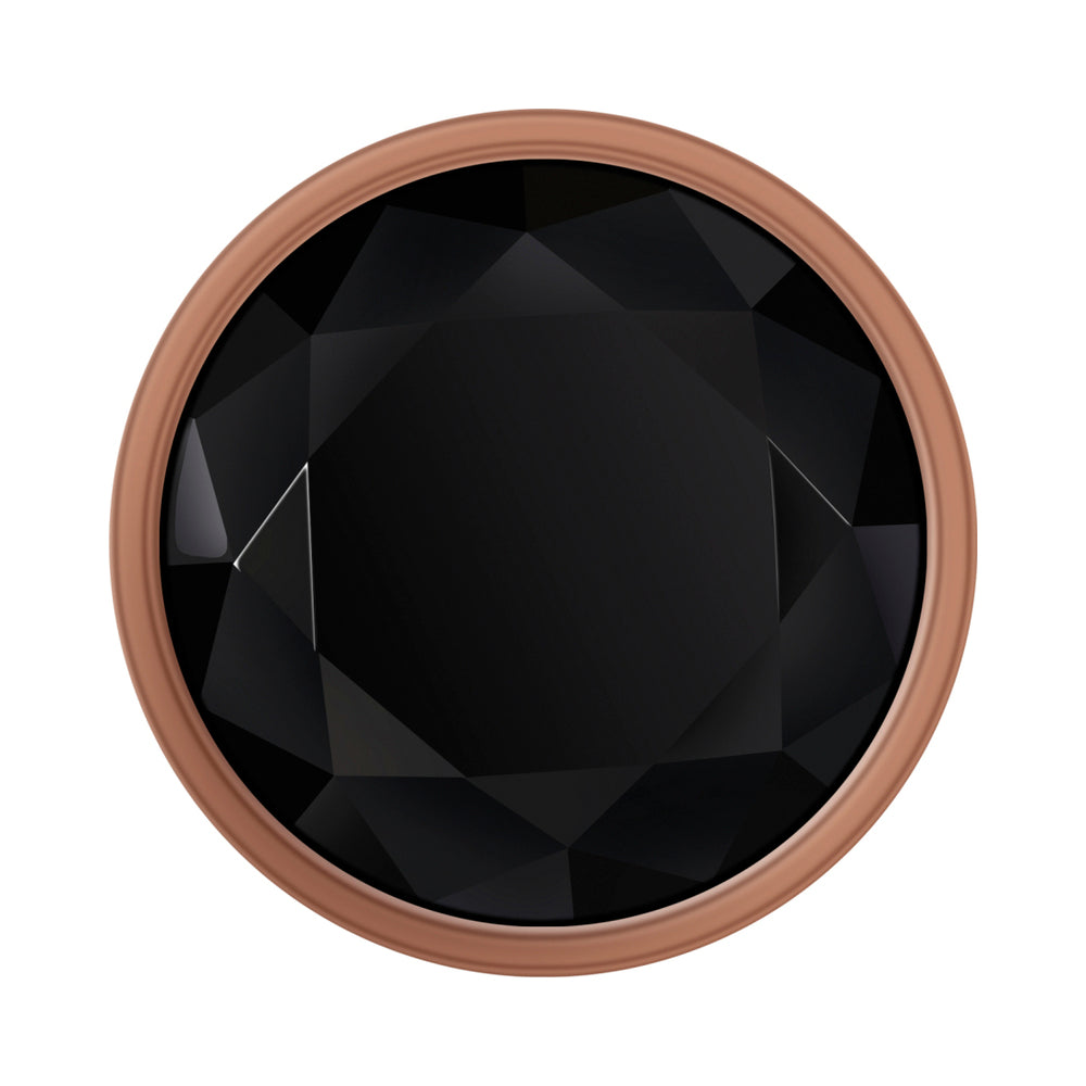 Gender X Gold Digger Rose Gold Beaded Anal Plug With Black Gemstone Base Large