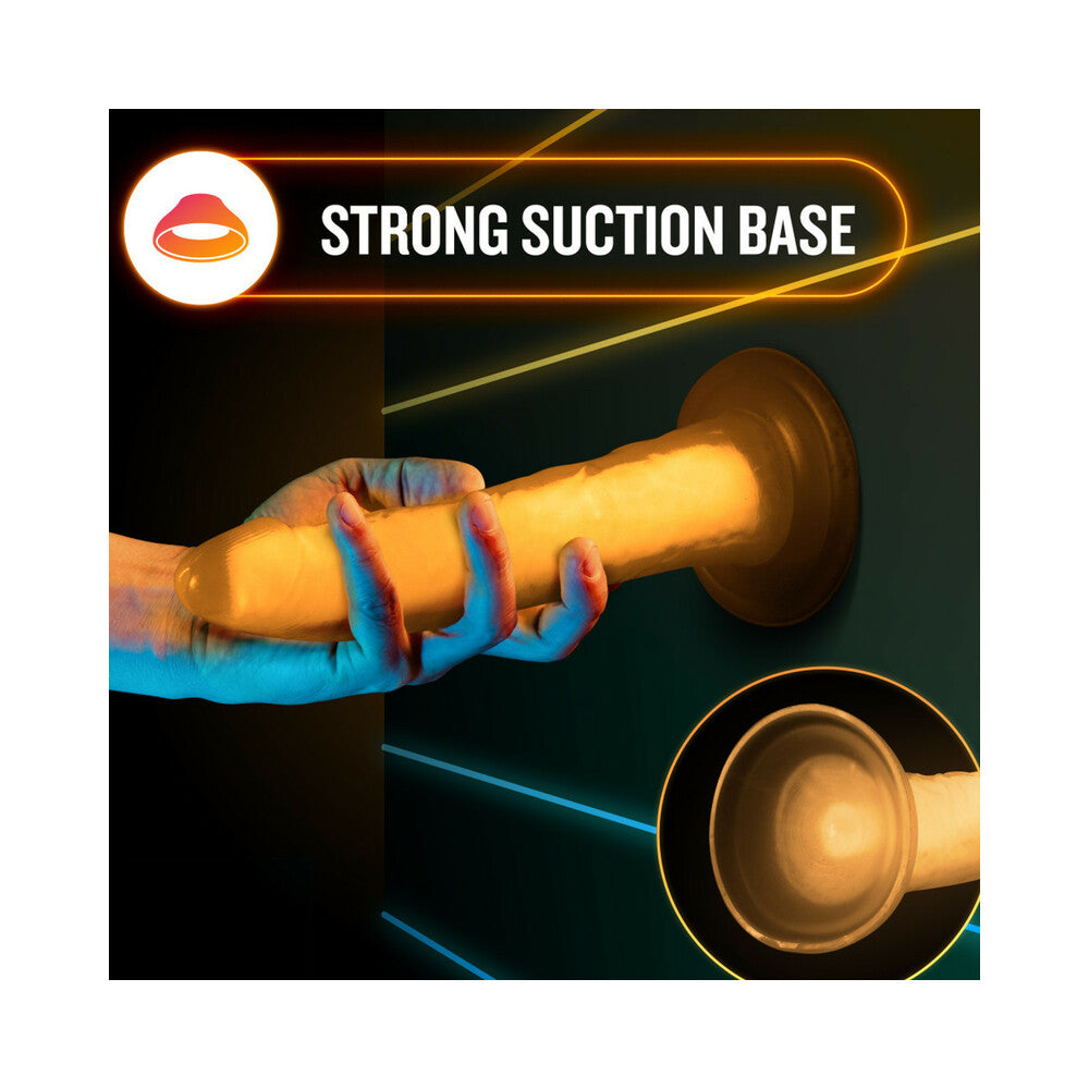 Blush Neo Elite Glow in the Dark Viper 7 inches Dual-Density Dildo Neon Orange