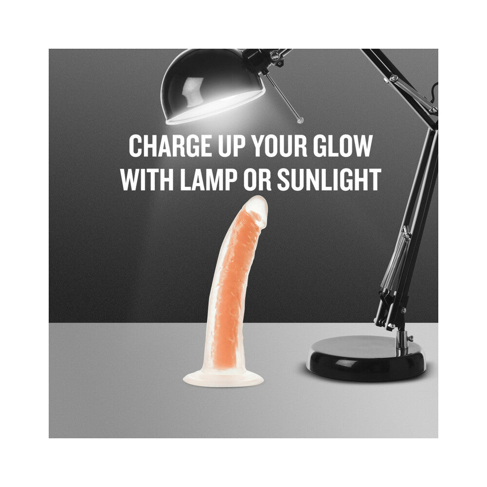 Blush Neo Elite Glow in the Dark Viper 7 inches Dual-Density Dildo Neon Orange