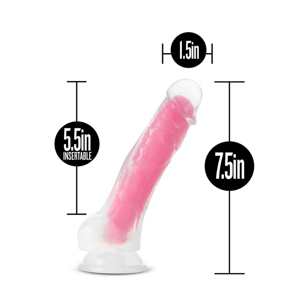 Blush Neo Elite Glow in the Dark Viper 7 inches Dual-Density Dildo Neon Pink
