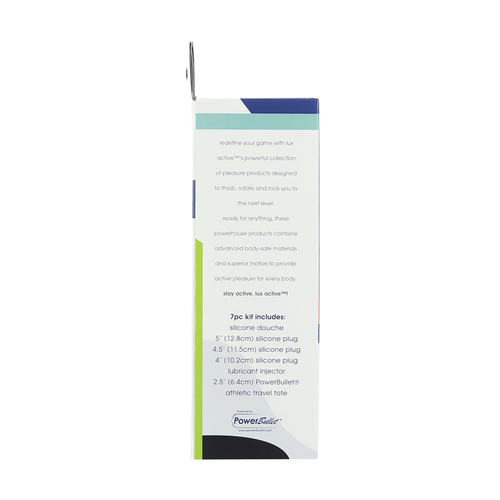 Lux Active Equip 7-Piece Anal Plug Training Kit Silicone Black