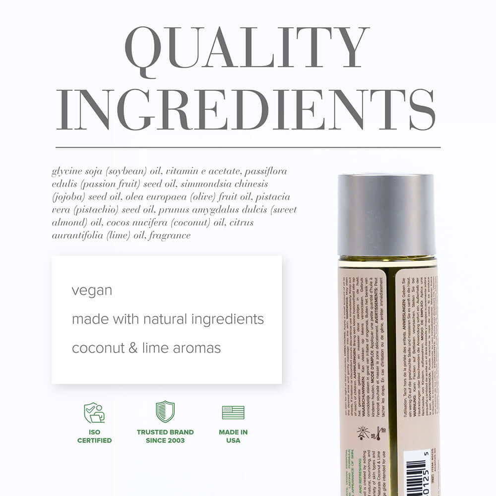JO Naturals Massage Oil Coconut & Lime 4 oz.