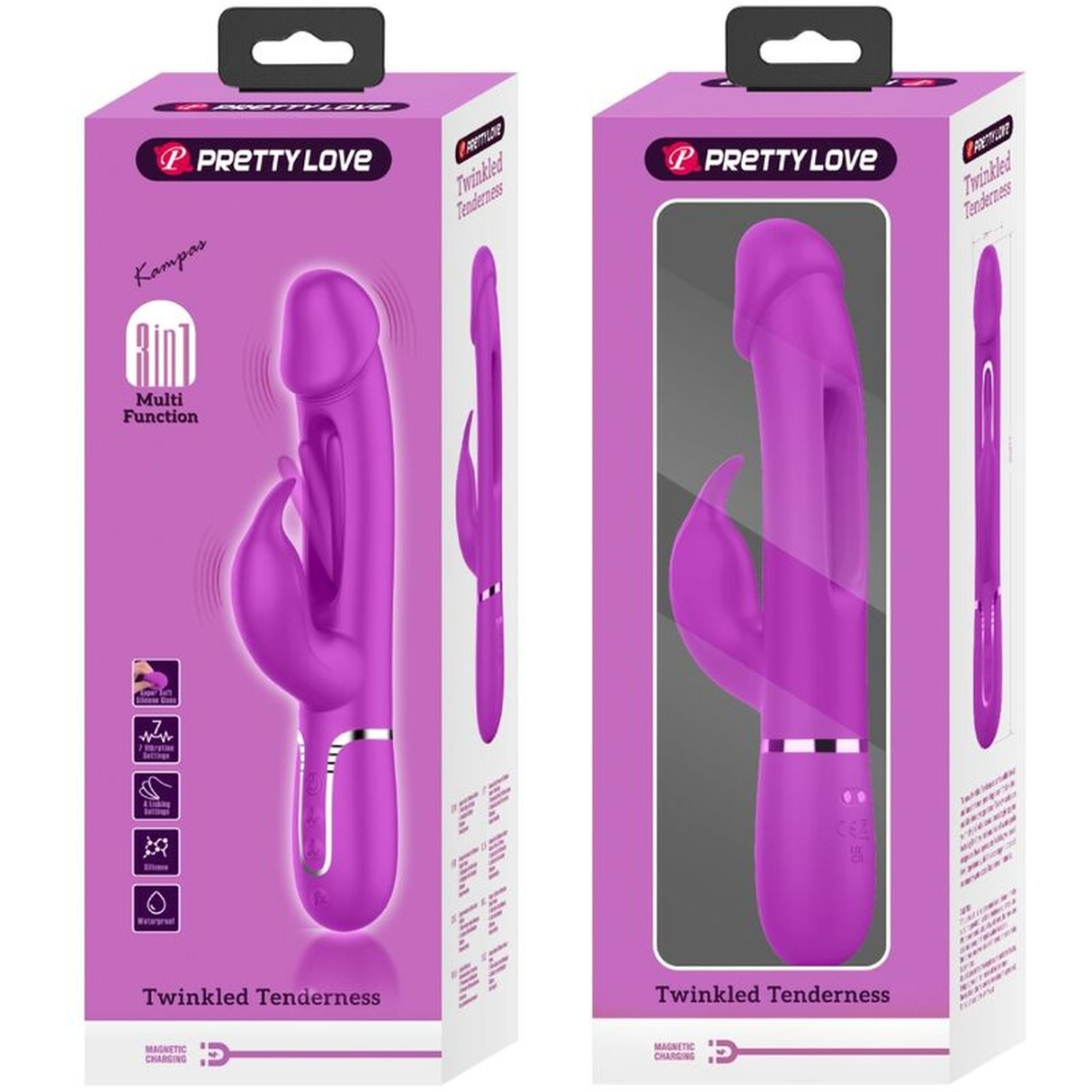 Pretty Love Twinkled Tenderness Kampas Rabbit Fuchsia - Image 3