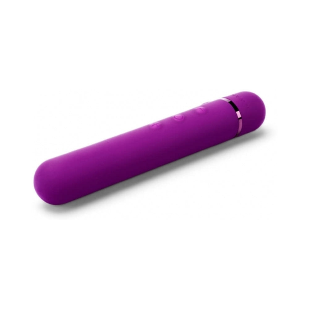 Le Wand Chrome Baton Rechargeable Silicone Mini Vibrator Dark Cherry