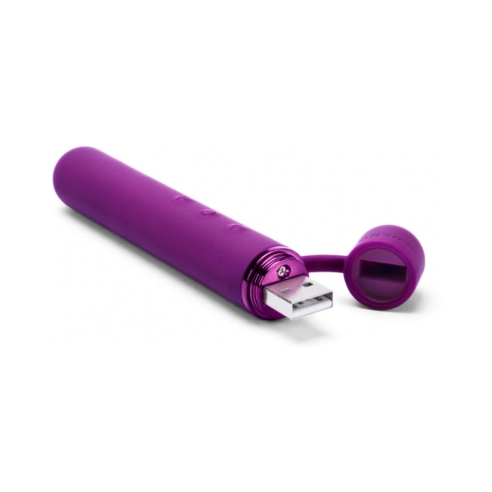 Le Wand Chrome Baton Rechargeable Silicone Mini Vibrator Dark Cherry