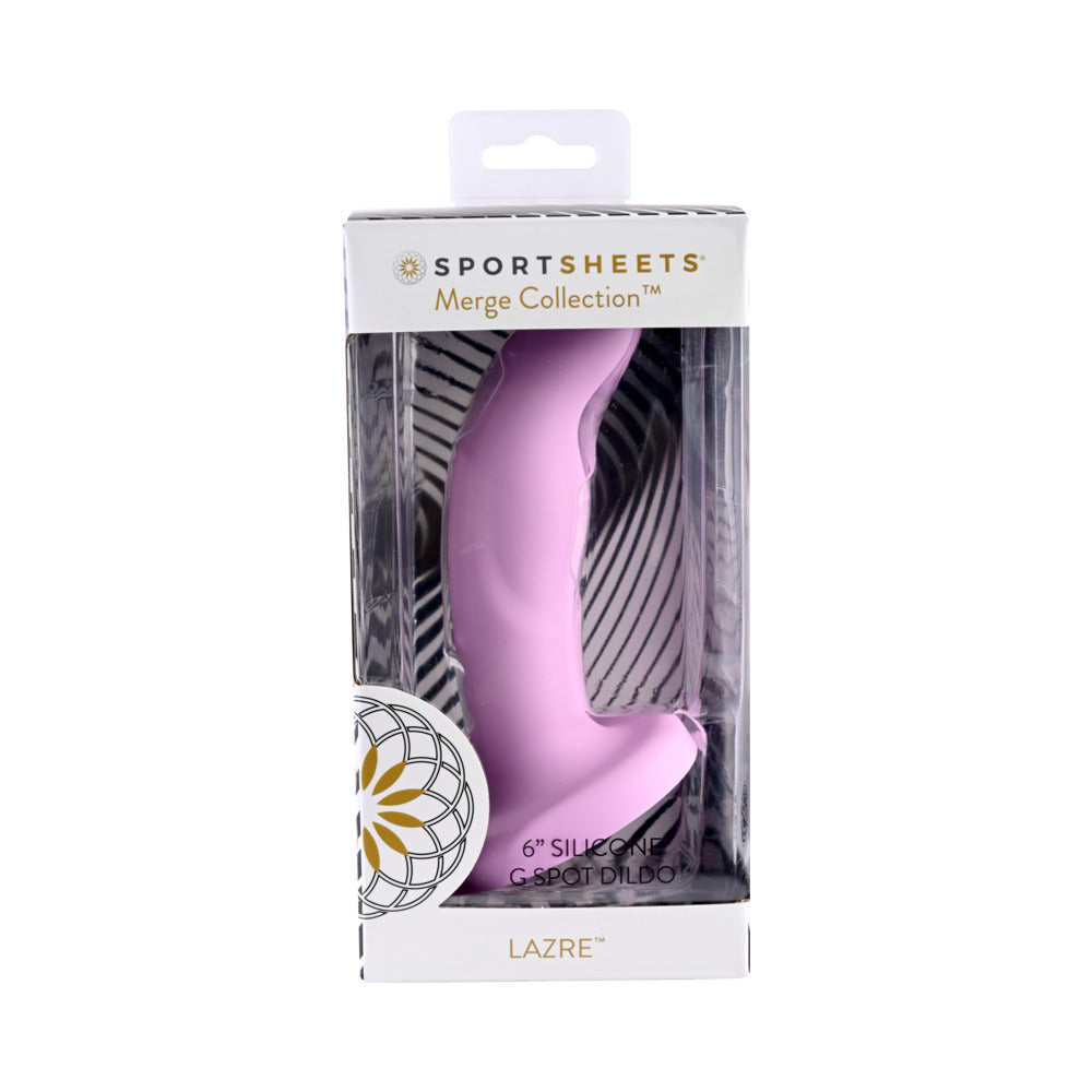 Sportsheets Merge Collection Lazre 6 inches Silicone G-Spot Dildo with Suction Cup Pink