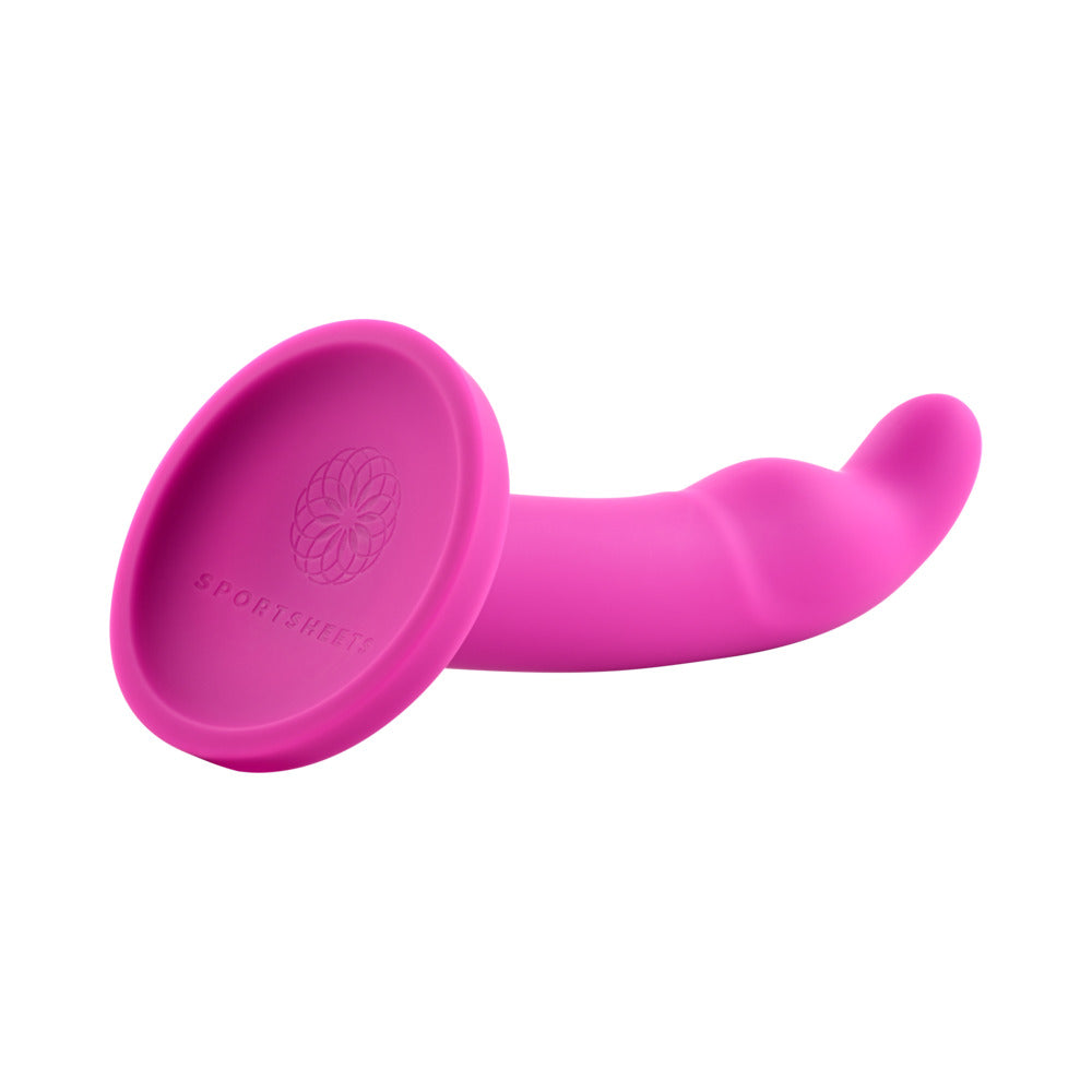 Sportsheets Merge Collection Tana 8 inches Silicone G-Spot Dildo with Suction Cup Pink