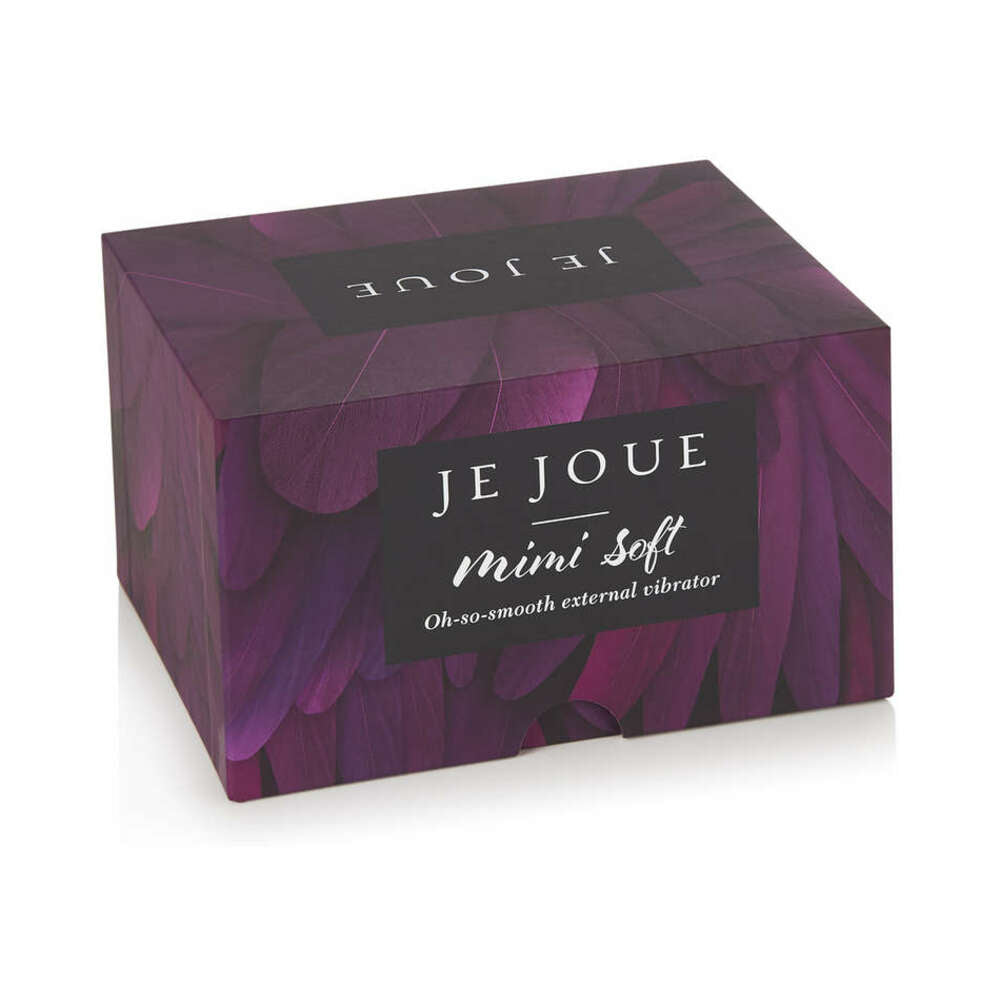Je Joue Mimi Soft Soft Tip Clitoral Vibrator Lilac packaging box design in vibrant purple colors.