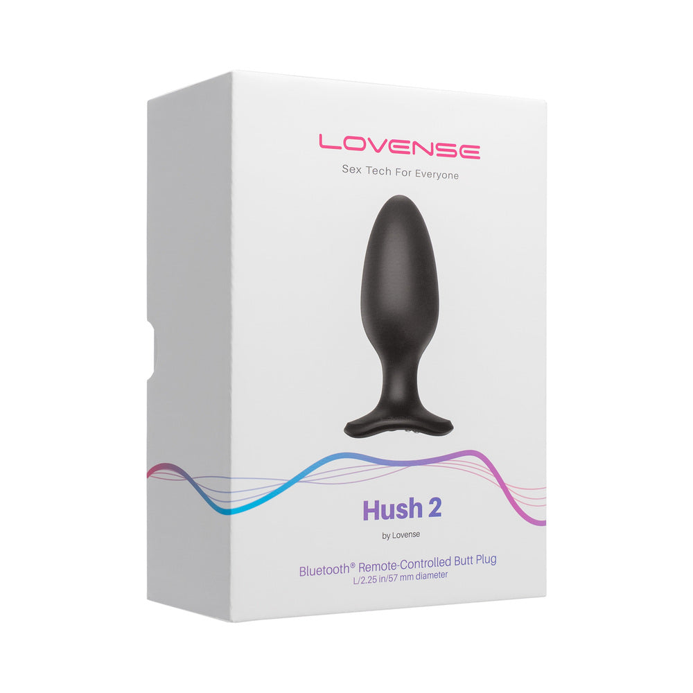 Lovense Hush 2 Bluetooth Remote-Controlled Vibrating Butt Plug L 2.25 inches