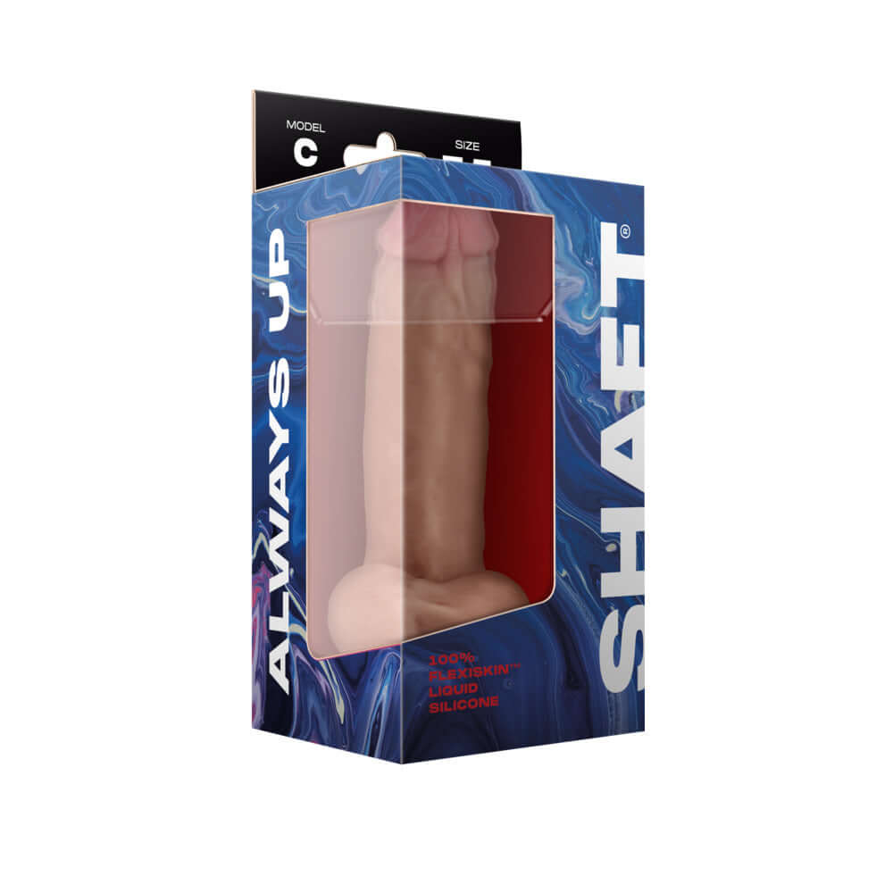 Shaft Model C: 7.5 inch Dual Density Silicone Dildo with Balls Pine