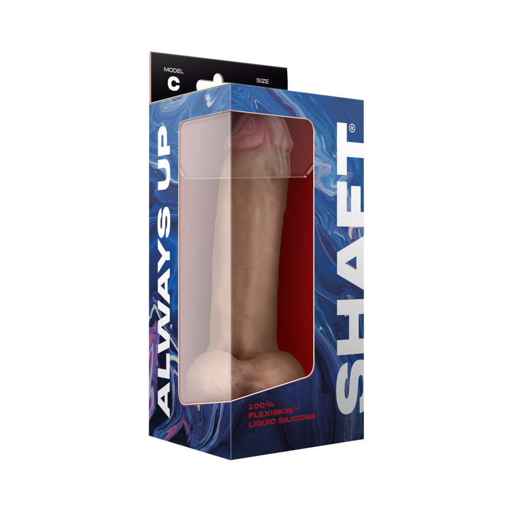 Shaft Model C: 9.5 inch Dual Density Silicone Dildo with Balls Pine