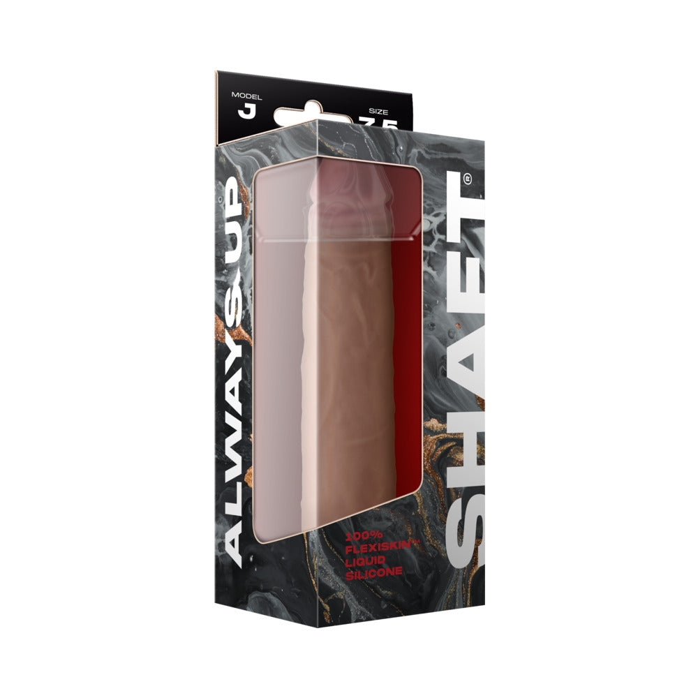 Shaft Model J: 7.5 inch Dual Density Silicone Dildo Pine