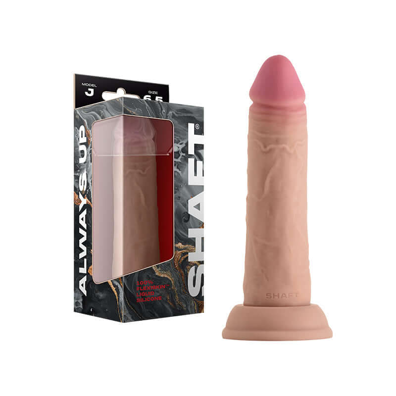 Shaft Model J: 6.5 inch Dual Density Silicone Dildo Pine