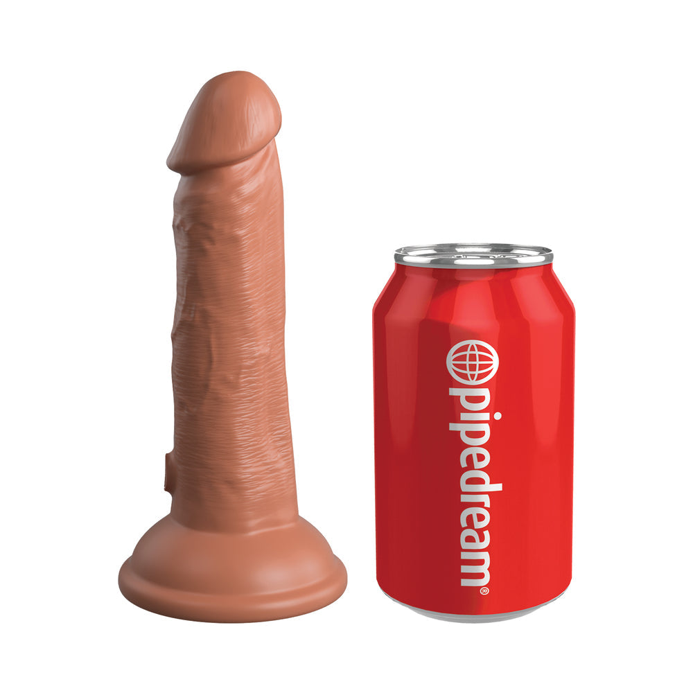 King Cock Elite 7 inches Dual Density Silicone Cock Realistic Dildo With Suction Cup Tan