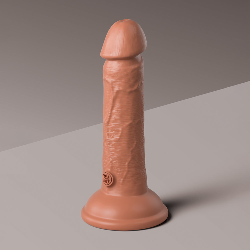 King Cock Elite 7 inches Dual Density Silicone Cock Realistic Dildo With Suction Cup Tan